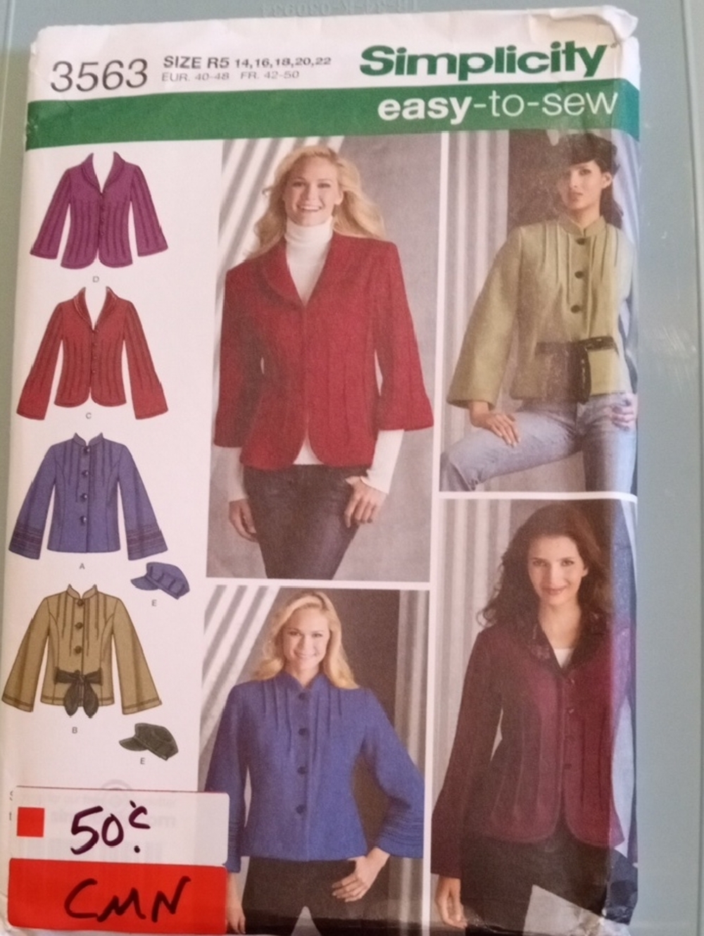 Simplicity Women's Red Tailored Jacket - Easy-to-Sew Pattern